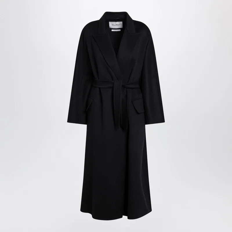 Navy Cashmere Wrap Coat sold by Wanan Luxury