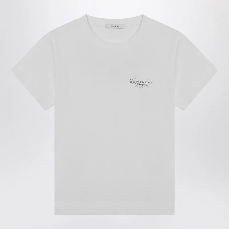 White T-Shirt With Logo Print sold by Wanan Luxury