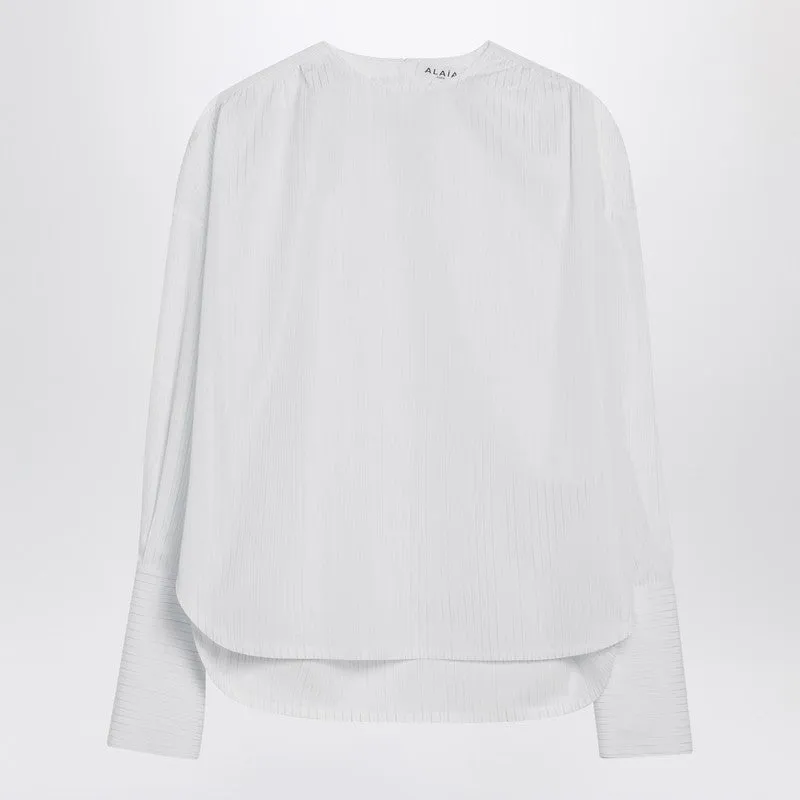 Poplin Blouse With Ruffles sold by Wanan Luxury