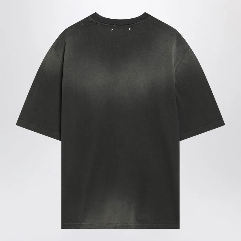 Black Vintage-Effect Star T-Shirt sold by Wanan Luxury product image thumbnail 2