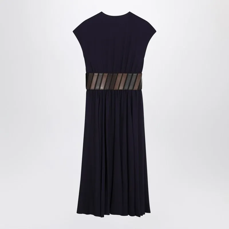 Purple Midi Dress With Belt sold by Wanan Luxury product image thumbnail 2