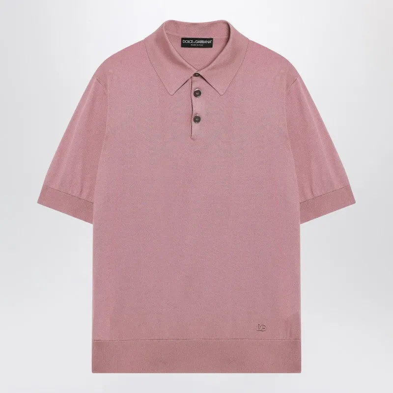 Pink Silk Polo Shirt sold by Wanan Luxury