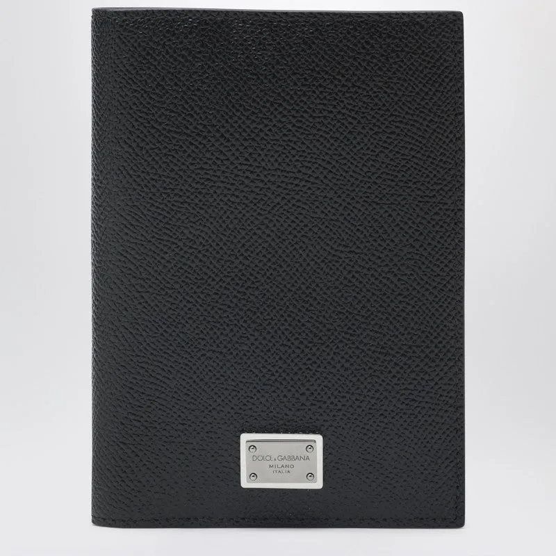 Black Passport Holder With Logo Plaque made by Dolce & Gabanna