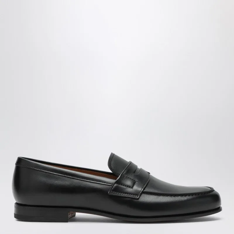 Black Leather Heswall Loafers sold by Wanan Luxury