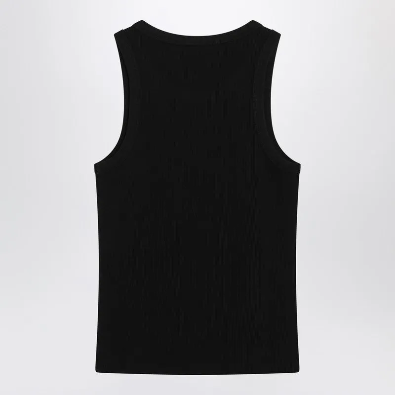 Black Slim-Cut Tank Top With Logo sold by Wanan Luxury product image thumbnail 2