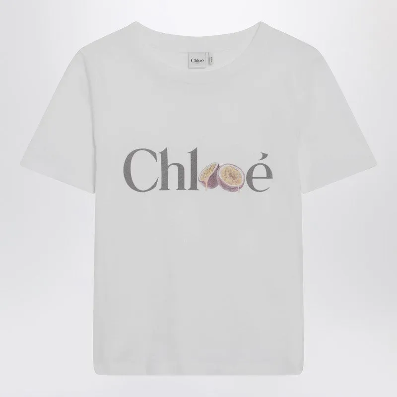 White T-Shirt With Logo Print sold by Wanan Luxury