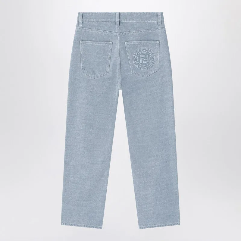 Light Blue Straight Jeans sold by Wanan Luxury product image thumbnail 2