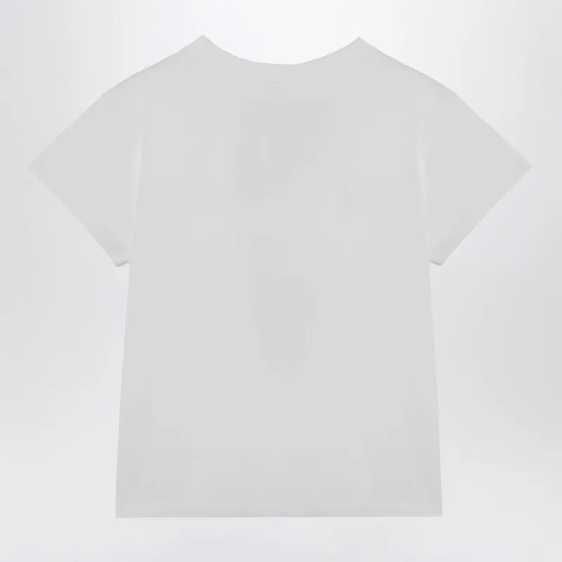 White T-Shirt With Numeric Signature Patch sold by Wanan Luxury product image thumbnail 2
