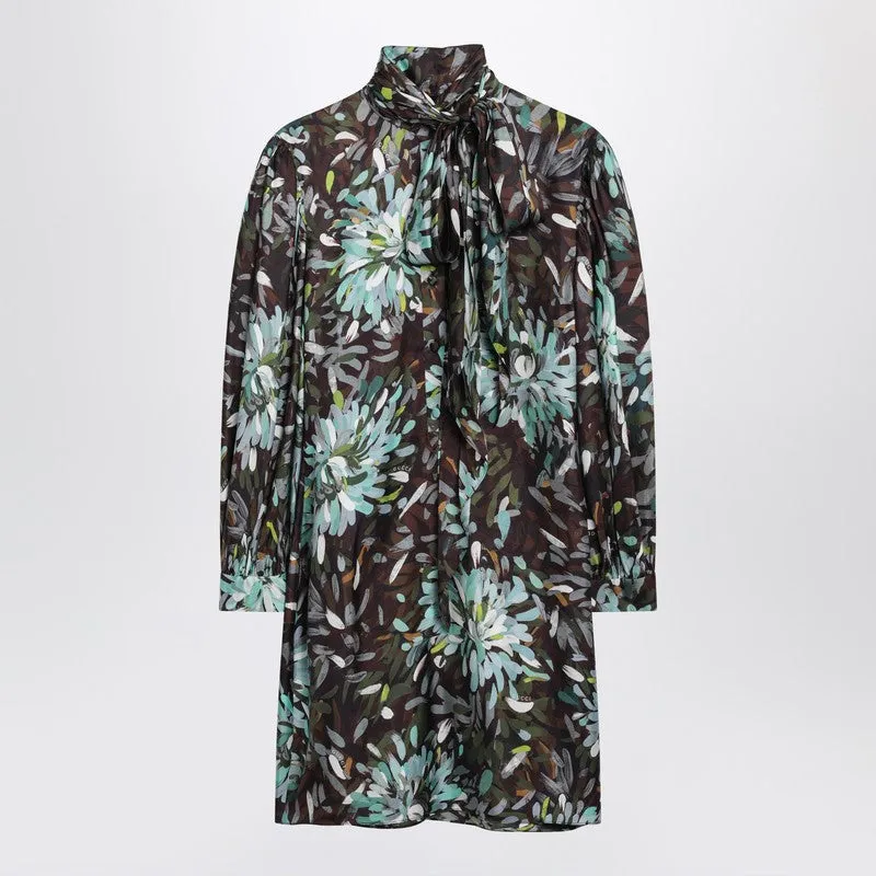 Printed Silk Twill Dress sold by Wanan Luxury