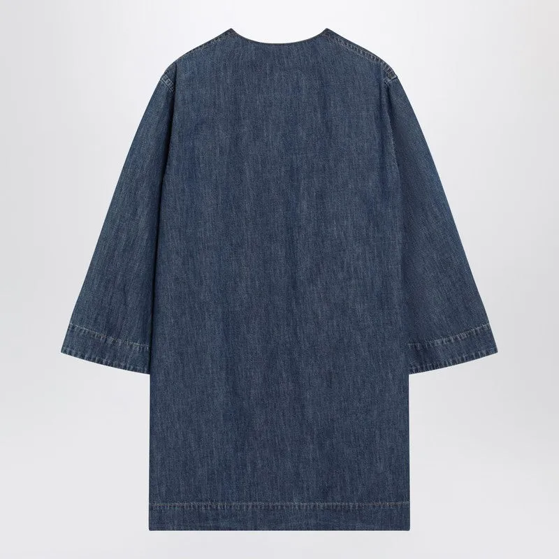 Denim Mini Dress With V Gold Details sold by Wanan Luxury product image thumbnail 2