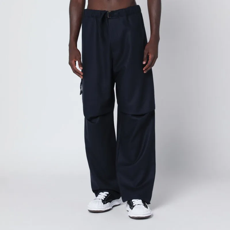 Blue Track Pants In Wool made by DARKPARK
