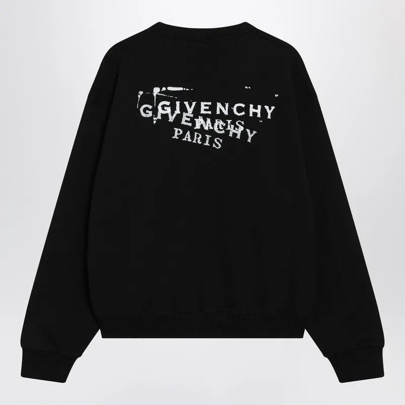 Black Brushed Cotton Sweatshirt With Logo sold by Wanan Luxury product image thumbnail 2