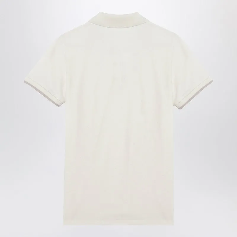 White Cotton Polo Shirt With Logo Patch sold by Wanan Luxury product image thumbnail 2