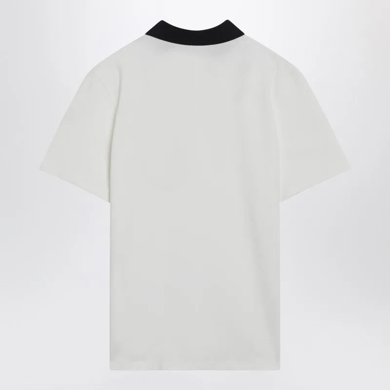 White Cotton Piqué Polo Shirt With Embroidered Logo sold by Wanan Luxury product image thumbnail 2