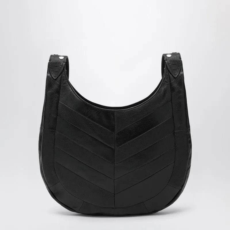 Small Hoboho Bag In Black Chevron-Pattern Nappa sold by Wanan Luxury product image thumbnail 2