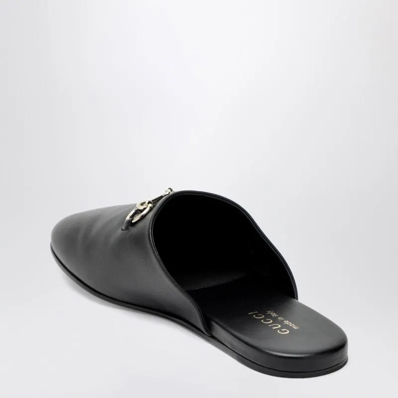 Black Leather Mules With Horsebit sold by Wanan Luxury product image thumbnail 2