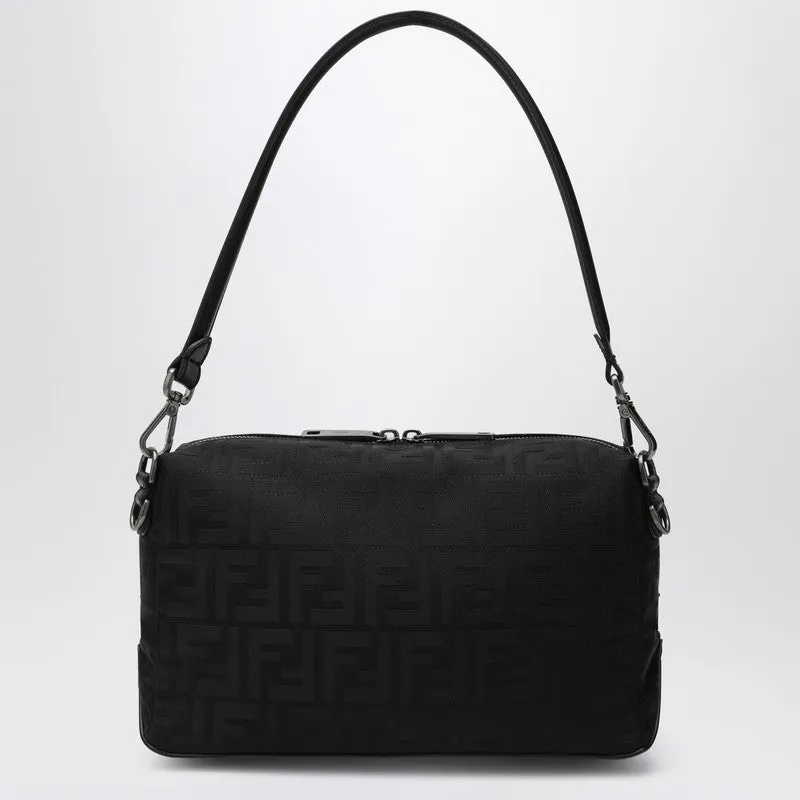 Black Leather And Nylon Lui Medium Bag sold by Wanan Luxury product image thumbnail 2