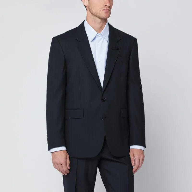 Single-Breasted Blue Wool Blend Jacket sold by Wanan Luxury