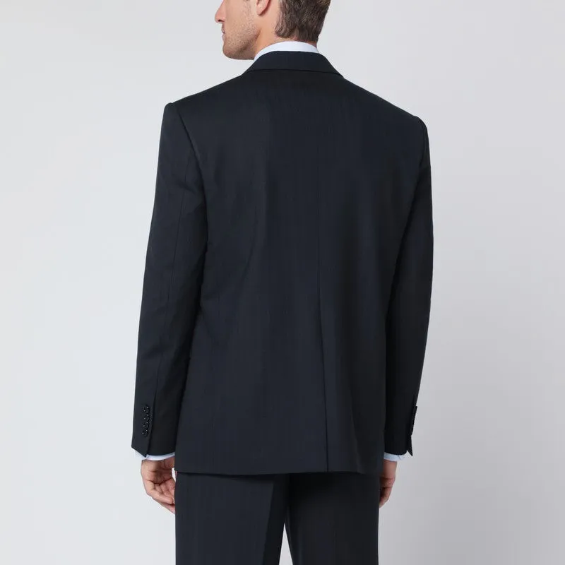 Single-Breasted Blue Wool Blend Jacket sold by Wanan Luxury product image thumbnail 2