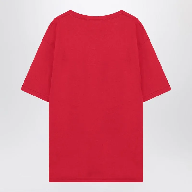 Red T-Shirt With Chez Valentino Print sold by Wanan Luxury product image thumbnail 2