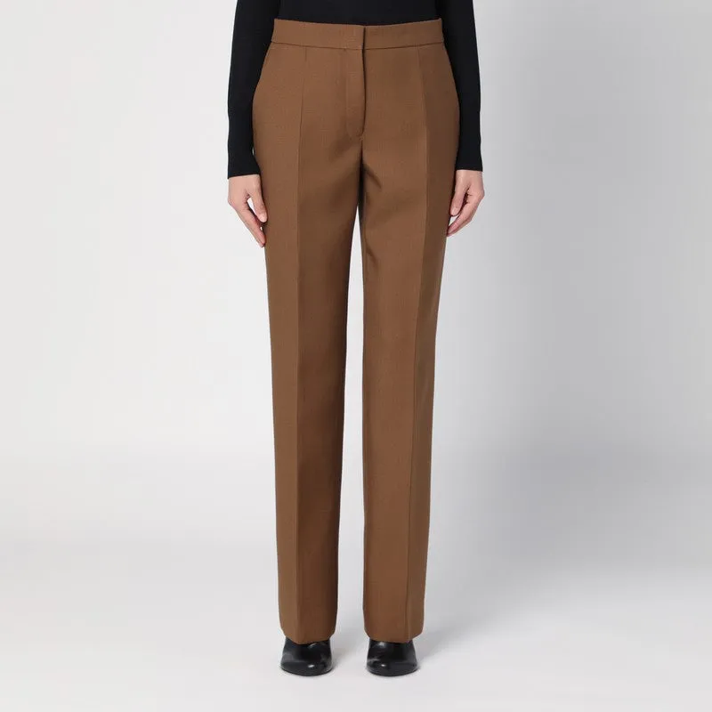 Brown Wool Trousers sold by Wanan Luxury