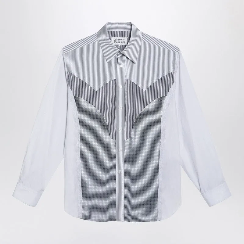 Striped Patchwork Shirt sold by Wanan Luxury