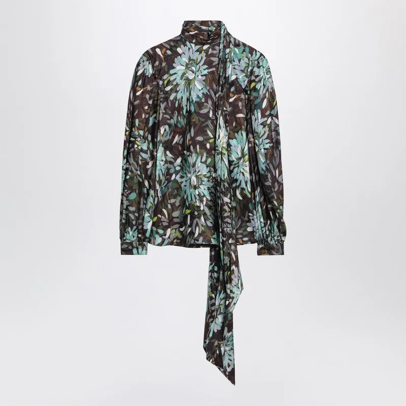 Printed Silk Twill Blouse sold by Wanan Luxury