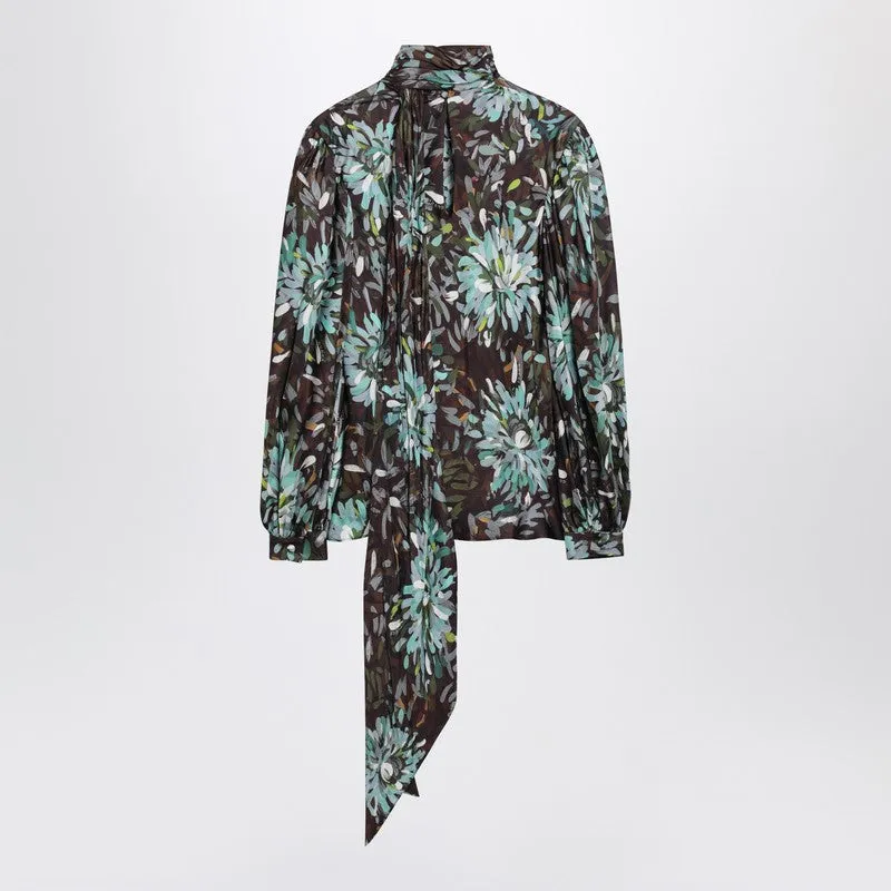 Printed Silk Twill Blouse sold by Wanan Luxury product image thumbnail 2