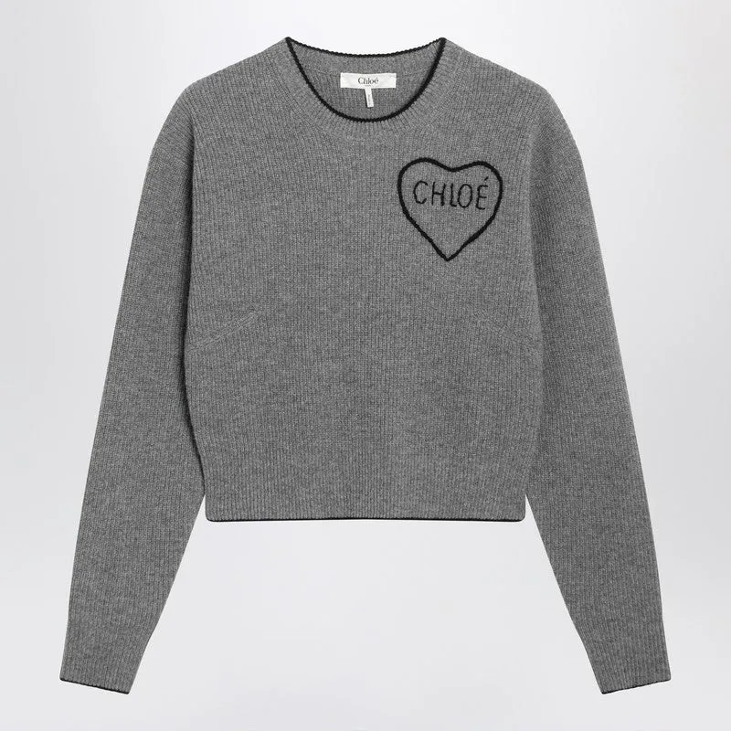 Gray Wool And Cashmere Sweater sold by Wanan Luxury