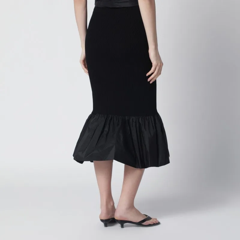 Black Skirt With Faille Ruffle Hem sold by Wanan Luxury product image thumbnail 2