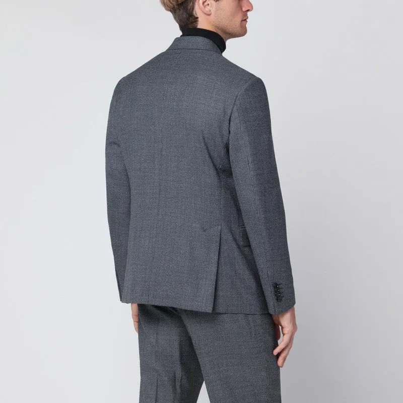 Grey Wool Double-Breasted Jacket sold by Wanan Luxury product image thumbnail 2