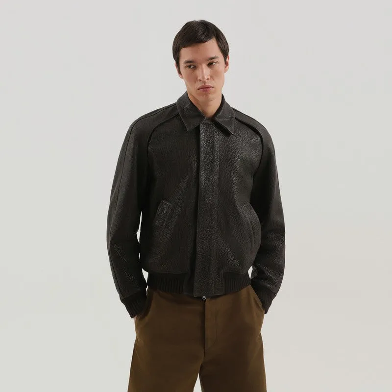 Brown Leather Jacket sold by Wanan Luxury