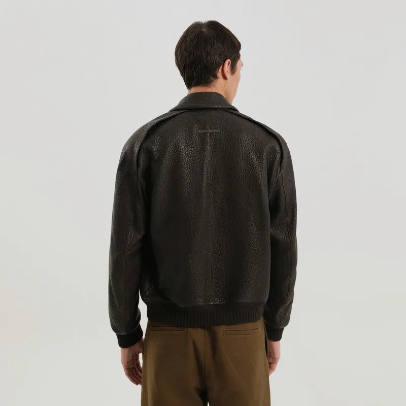 Brown Leather Jacket sold by Wanan Luxury product image thumbnail 2