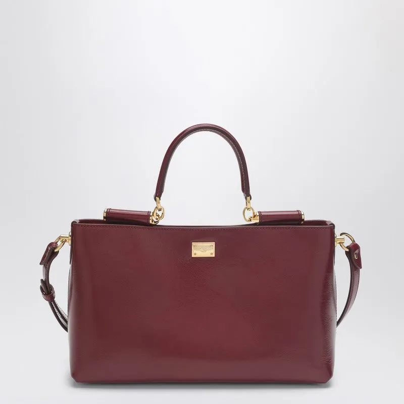 Vittoria Handbag In Dark Red Leather sold by Wanan Luxury