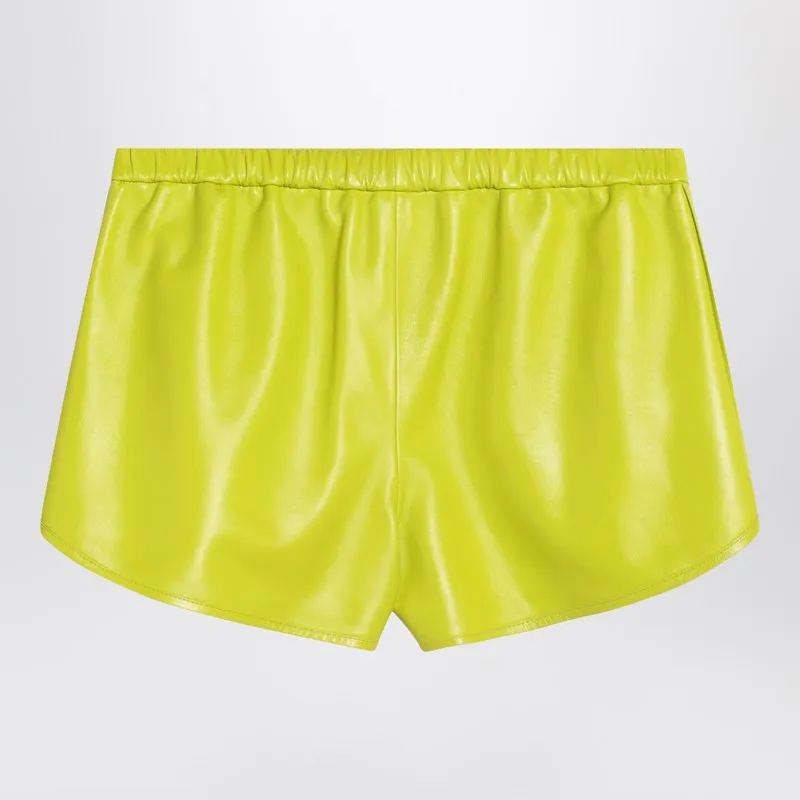 Lime Green Shorts In Leather sold by Wanan Luxury product image thumbnail 2