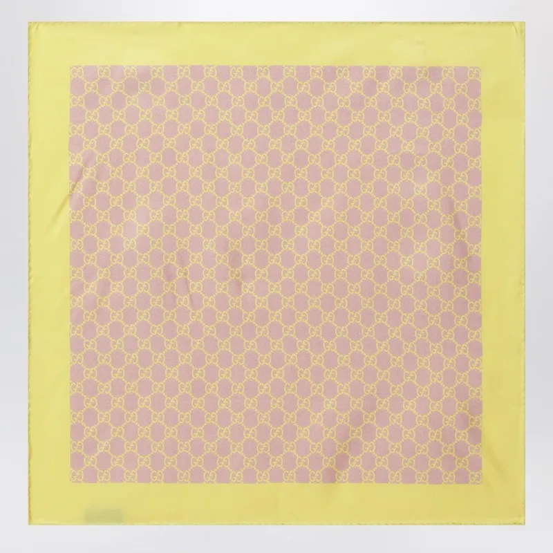 Silk Twill Scarf In Pink And Yellow sold by Wanan Luxury product image thumbnail 2