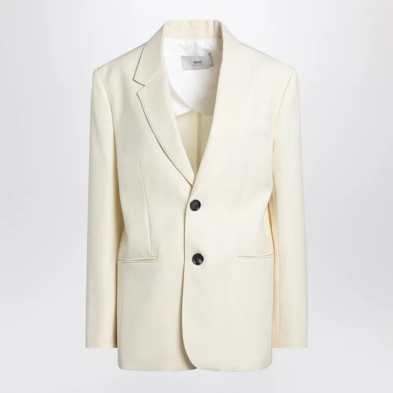 Butter-Coloured Wool Jacket made by Ami