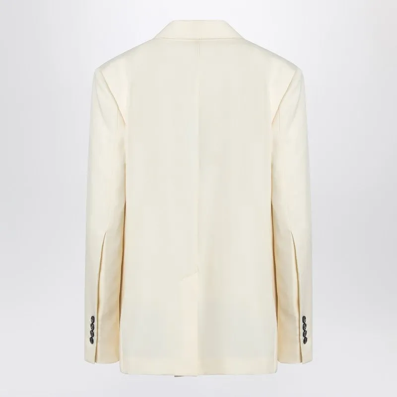Butter-Coloured Wool Jacket sold by Wanan Luxury product image thumbnail 2