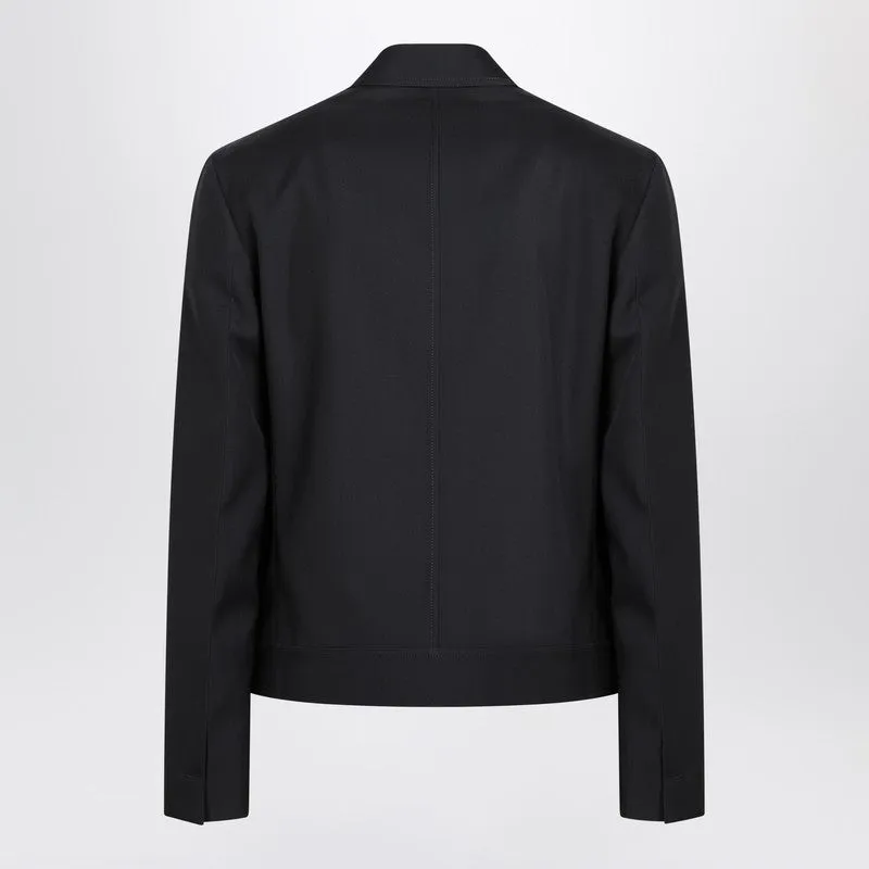 Dark Grey Jacket In Wool Gabardine sold by Wanan Luxury product image thumbnail 2