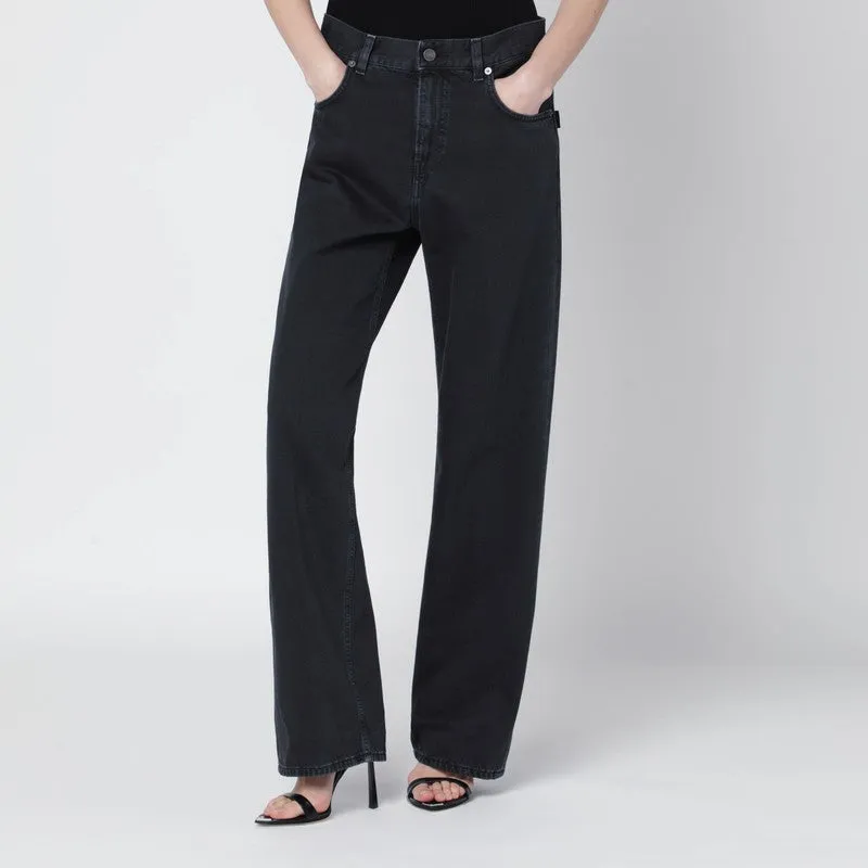 Charcoal Wide-Leg Jeans sold by Wanan Luxury