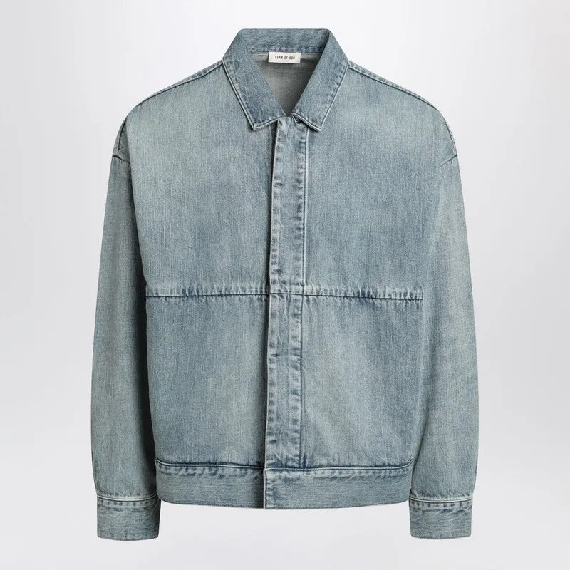 Light Blue Denim Trucker Jacket made by Fear of God