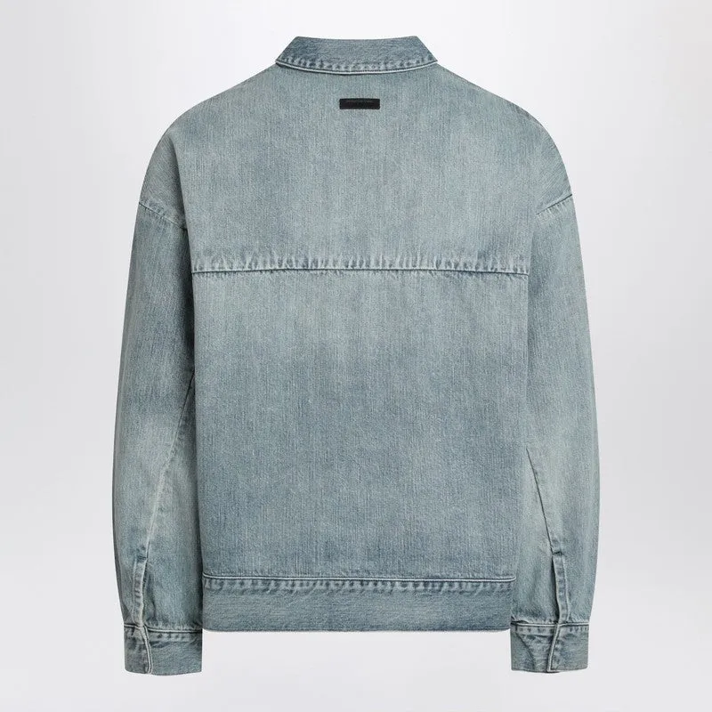 Light Blue Denim Trucker Jacket sold by Wanan Luxury product image thumbnail 2