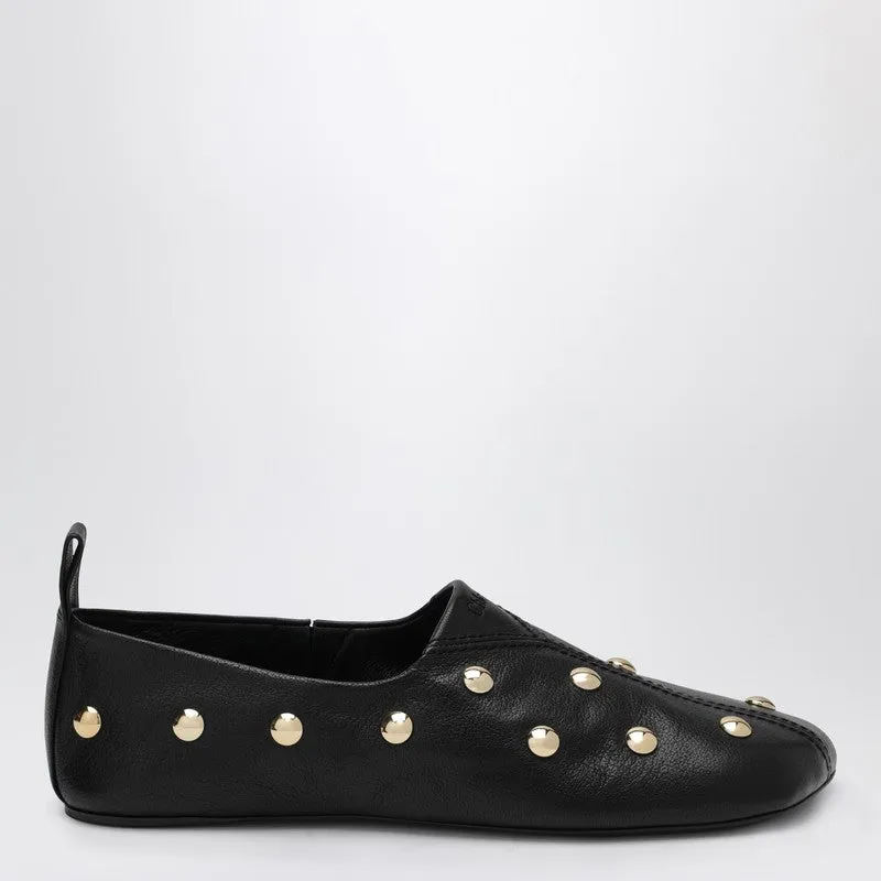Black Rita Ballerinas In Studded Leather made by Chloe