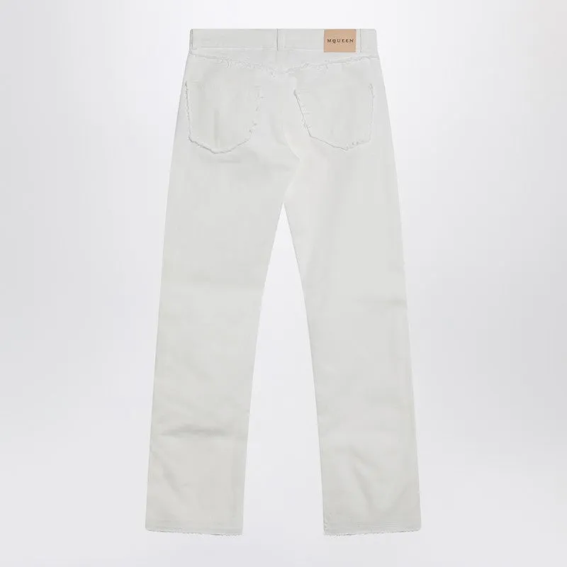 White Denim Trousers sold by Wanan Luxury product image thumbnail 2