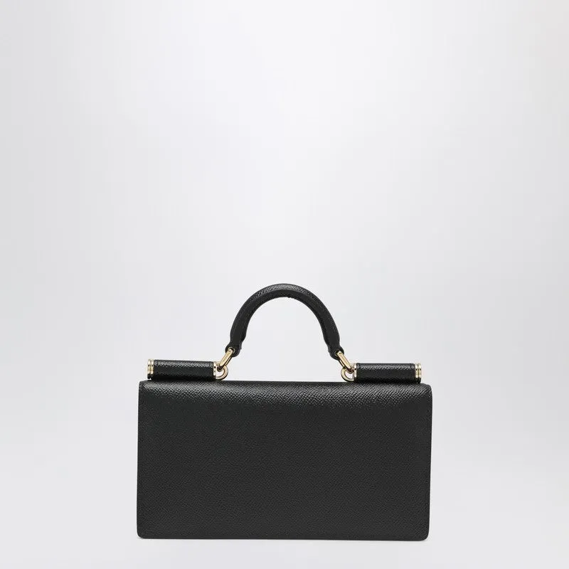 Mini Dauphine Black Leather Bag With Logo Tag sold by Wanan Luxury product image thumbnail 2