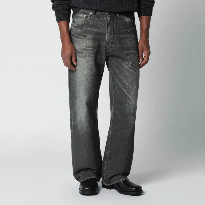 Black Jeans With Aurora Print sold by Wanan Luxury