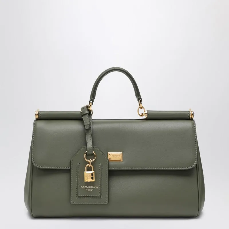 My Sicily Handbag In Military Green Leather sold by Wanan Luxury