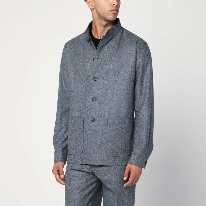 Grey Wool Jacket sold by Wanan Luxury