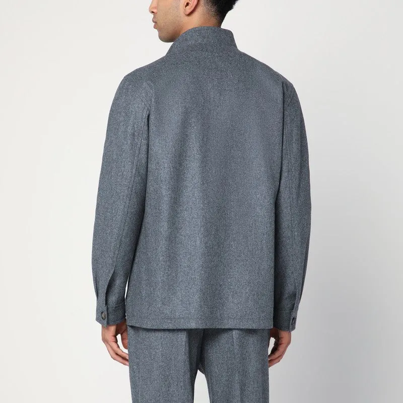 Grey Wool Jacket sold by Wanan Luxury product image thumbnail 2