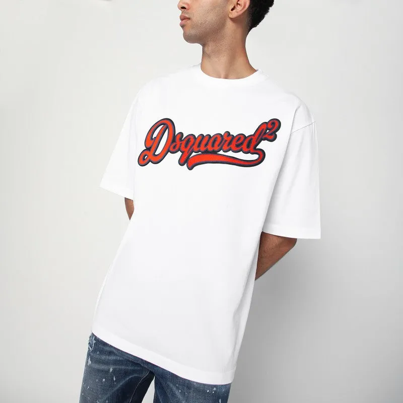 White T-Shirt With Logo Embroidery sold by Wanan Luxury